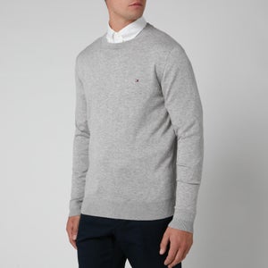 Tommy Hilfiger Men's Classic Crew Neck Knitted Jumper - Cloud Heather