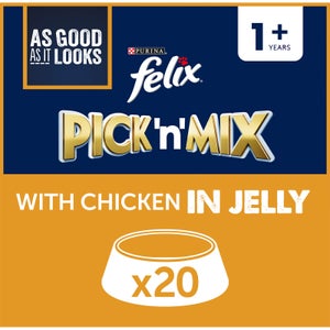 Felix As Good As It Looks Adult Wet Cat Food with Chicken in Jelly 20x100g