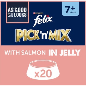 Felix Senior As Good As It looks Wet Cat Food with Salmon in Jelly 20x100g