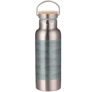 Fish Portable Insulated Water Bottle - Steel