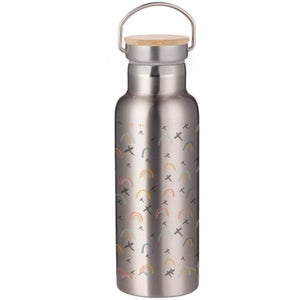 Hand Drawn Rainbow Pattern Portable Insulated Water Bottle - Steel