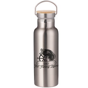 Dad The Fishing Legend Portable Insulated Water Bottle - Steel