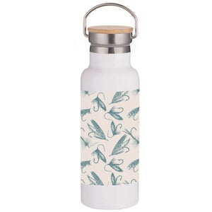 Fishing Hooks Portable Insulated Water Bottle - White