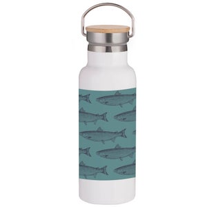 Fish Portable Insulated Water Bottle - White