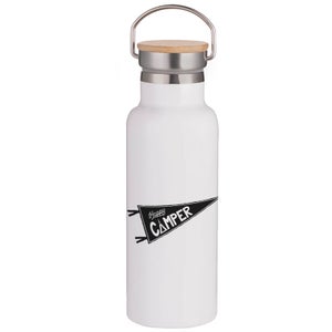 Happy Camper Portable Insulated Water Bottle - White