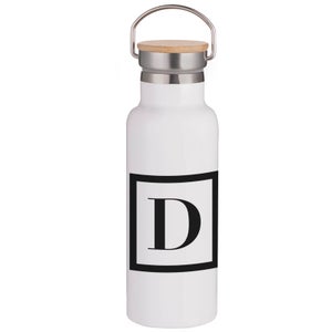Boxed D Portable Insulated Water Bottle - White
