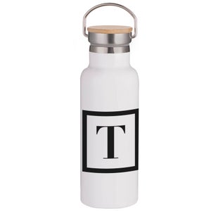 Boxed T Portable Insulated Water Bottle - White