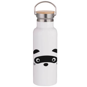 Racoon Portable Insulated Water Bottle - White