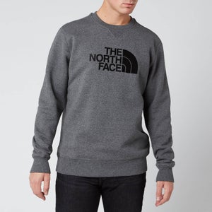 The North Face Men's Drew Peak Crew Sweatshirt - TNF Medium Grey/TNF Black