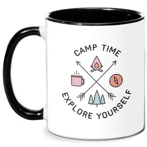 Camp Time Explore Yourself Mug - White/Black