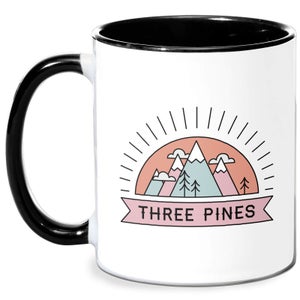 Three Pines Mug - White/Black