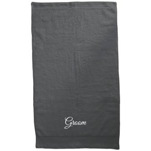 Groom Embroidered Towel