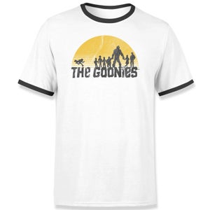 The Goonies Retro Logo Unisex T-Shirt - Wit / Zwart Ringer