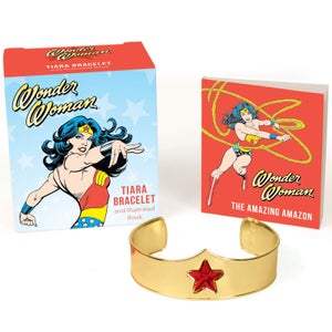Pulsera tiara y libro ilustrado de Wonder Woman