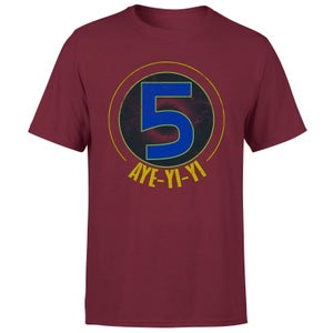 Power Rangers Alpha-5 Logo Men's T-Shirt - Bordeaux