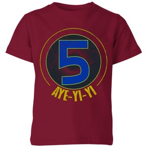 Power Rangers Alpha-5 Logo Kids' T-Shirt - Burgundy Rot