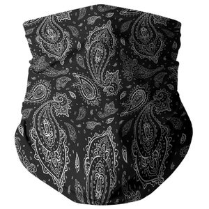 Black Paisley Snood