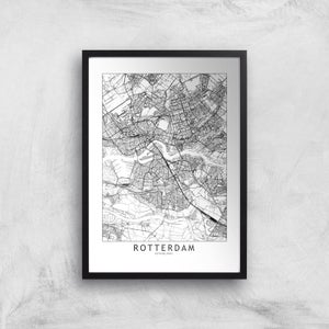 Rotterdam Light City Map Giclee Art Print