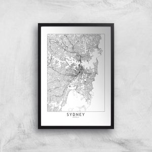 Sydney Light City Map Giclee Art Print