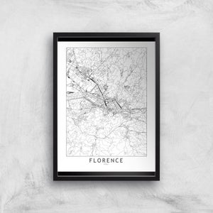 Florence Light City Map Giclee Art Print