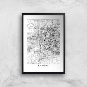 Prague Light City Map Giclee Art Print