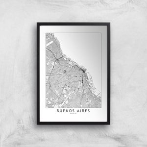 Buenos Aires Light City Map Giclee Art Print