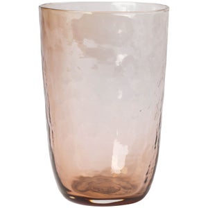 Broste Copenhagen Hammered Glass Tall Tumbler - Natural