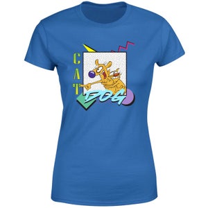T-Shirt CatDog 90s Style - Blu - Donna