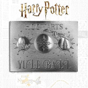 Réplica de edición limitada entrada al baile de Navidad plateada Harry Potter