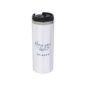 Friends How You Doin Stainless Steel Thermo Travel Mug - Metallic Finish