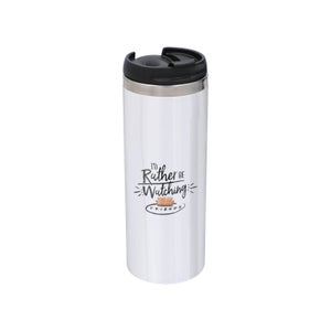 Friends I'd Rather Be Watching Stainless Steel Thermo Travel Mug - Metallic Finish
