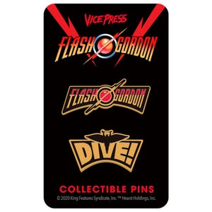 Flash Gordon Limited Edition Hard Enamel Pin Set 3 by Florey