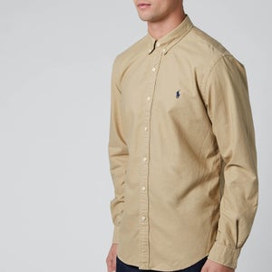 Polo Ralph Lauren Men's Slim Fit Garment Dyed Oxford Shirt - Surrey Tan