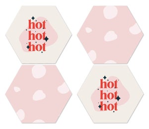 Hermione Chantal Hot Hot Hot Hexagonal Coaster Set