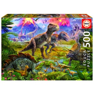 Dinosaur Gathering Jigsaw Puzzle (500 Pieces)