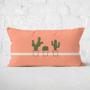 Cute Cactus Plants Rectangular Cushion