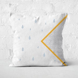 Abstract Raindrops Square Cushion