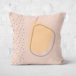 Speckled Circular Outline Square Cushion