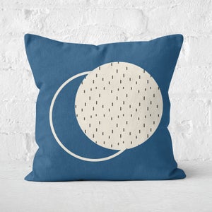 Double Dashed Circle Square Cushion