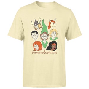 Dungeons & Dragons D&D Cartoon The Party Unisex T-Shirt - Wit Vintage Wash