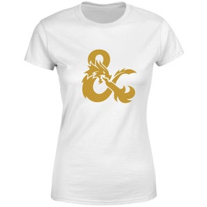 T-Shirt Dungeons & Dragons Ampersand Gold - Bianco - Donna