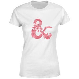 Camiseta mujer Dragones & Mazmorras Ampersand Pink - Blanco