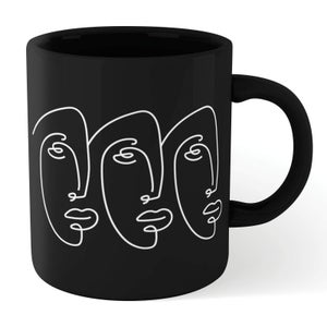 Three Faces Mug - Black
