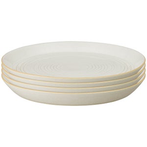 Denby Impression Cream Spiral Dinner Plates (Set of 4)