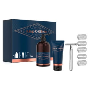 Gillette King C. Gillette Gift Set Double Edge Razor