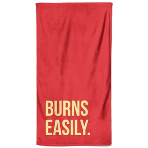 Burns Easily Beach Towel
