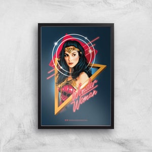 Póster Artistico Wonder Woman Welcome To The 80s