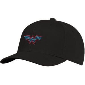 Cappello con visiera con Ricamo Wonder Woman Logo - Nero