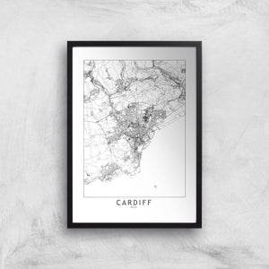 Cardiff City Map Giclee Art Print