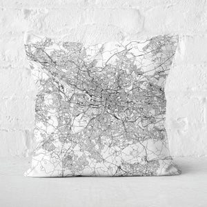 Glasgow City Map Square Cushion
